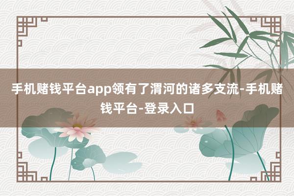 手机赌钱平台app领有了渭河的诸多支流-手机赌钱平台-登录入口