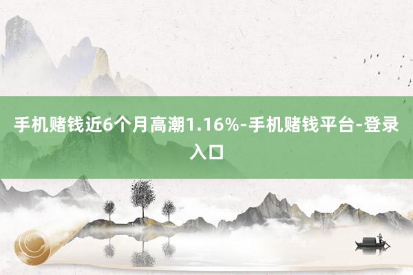 手机赌钱近6个月高潮1.16%-手机赌钱平台-登录入口