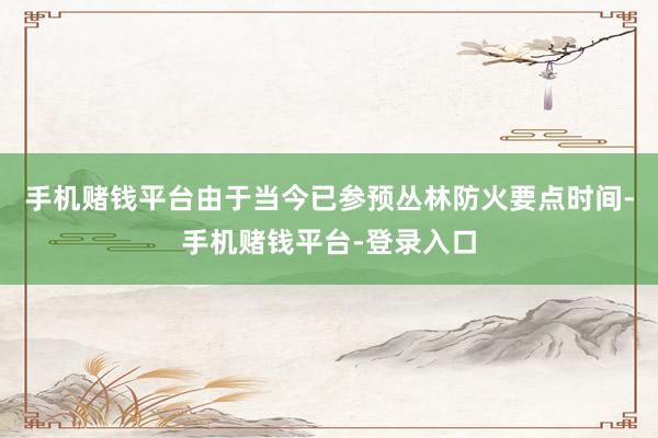 手机赌钱平台由于当今已参预丛林防火要点时间-手机赌钱平台-登录入口