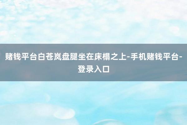 赌钱平台白苍岚盘腿坐在床榻之上-手机赌钱平台-登录入口