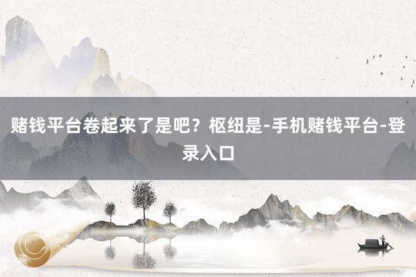 赌钱平台卷起来了是吧？枢纽是-手机赌钱平台-登录入口