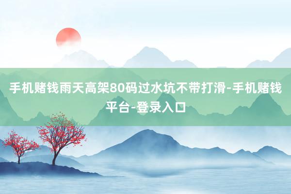 手机赌钱雨天高架80码过水坑不带打滑-手机赌钱平台-登录入口