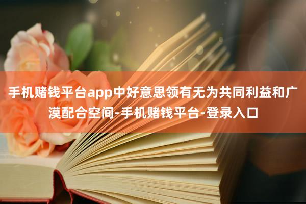 手机赌钱平台app中好意思领有无为共同利益和广漠配合空间-手机赌钱平台-登录入口