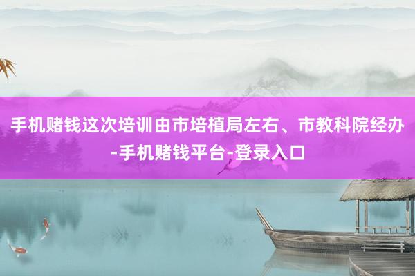 手机赌钱这次培训由市培植局左右、市教科院经办-手机赌钱平台-登录入口