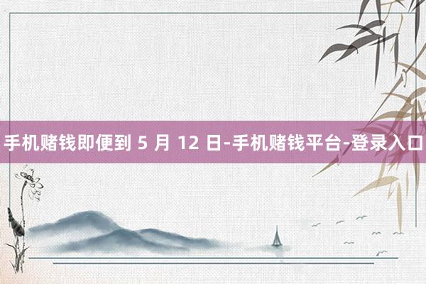 手机赌钱即便到 5 月 12 日-手机赌钱平台-登录入口
