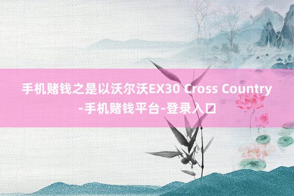 手机赌钱之是以沃尔沃EX30 Cross Country-手机赌钱平台-登录入口