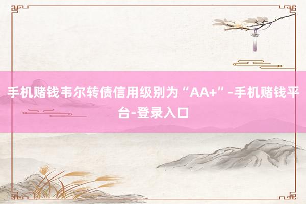 手机赌钱韦尔转债信用级别为“AA+”-手机赌钱平台-登录入口