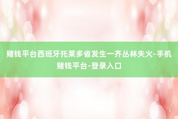 赌钱平台西班牙托莱多省发生一齐丛林失火-手机赌钱平台-登录入口