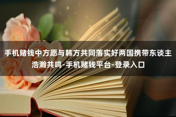 手机赌钱中方愿与韩方共同落实好两国携带东谈主浩瀚共鸣-手机赌钱平台-登录入口