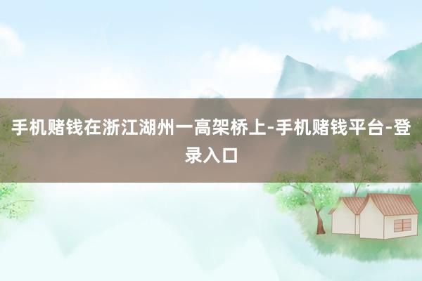 手机赌钱在浙江湖州一高架桥上-手机赌钱平台-登录入口