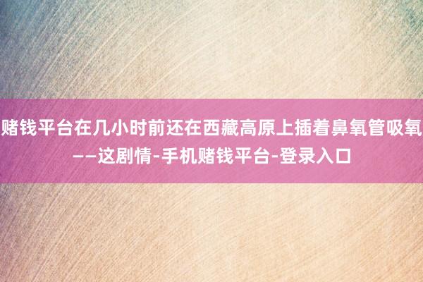 赌钱平台在几小时前还在西藏高原上插着鼻氧管吸氧——这剧情-手机赌钱平台-登录入口